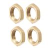 sourcing map G1/8 Lock Nut, Hex Brass Female Locknut for Plumbing 4pcs