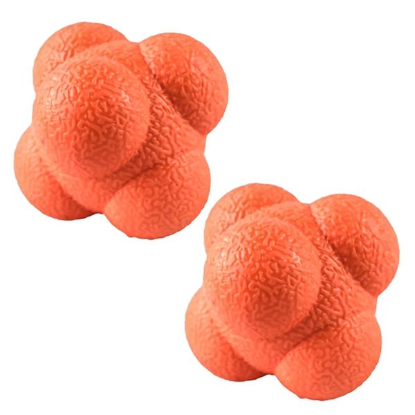 AllBright Reaction Balls, Irregular Balls, Sports, Training, Vision, Focus,Set of 2 (Orange)