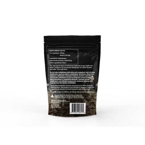 Pure Organic Nattokinase Powder - Non-GMO, Gluten Free, Vegan Bulk (100 Grams)