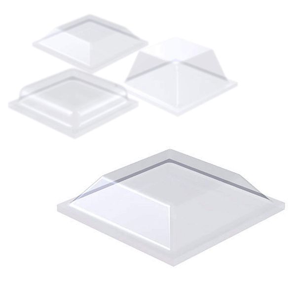 Gummipuffer selbstklebend | quadratische Form | Schranktürdämpfer | Klebepads | zum Kleben | Abriebfest | 12,7 x H 3,1 mm, transparent, 25 Stück