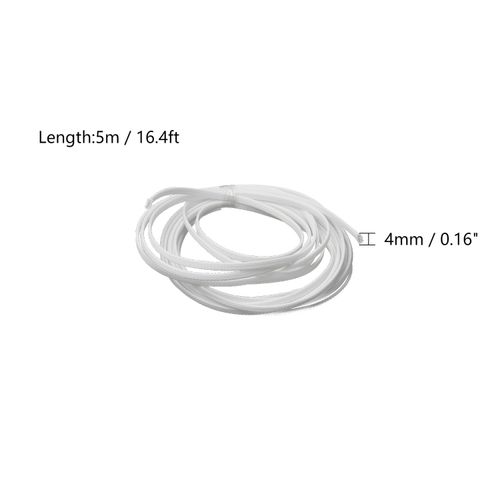 Othmro Cable Management Sleeve, 5m White Cable Tidy Sleeve, Diameter 4mm, Cord Protector, Braided Cable Organizers for Office Cord, Insulation Protection, 1 Pc