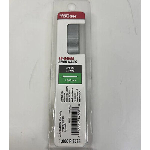 Hyper Tough 1000 18-GAUGE BRAD NAILS 5/8"-15 mm High Quality Steel | staplers