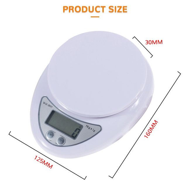 10/5Kg Kitchen Digital Scale Electronic Smart Balance LCD Mini