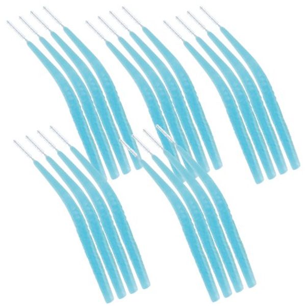 Prospec Interdental Brush Curve Aqua 4 Pack x 5 SS Aqua Blue