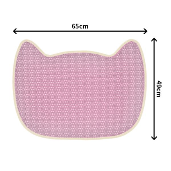 Non-Slip Cat Litter Mat - Keep Your Cat's Nest Clean And Tidy - Pink