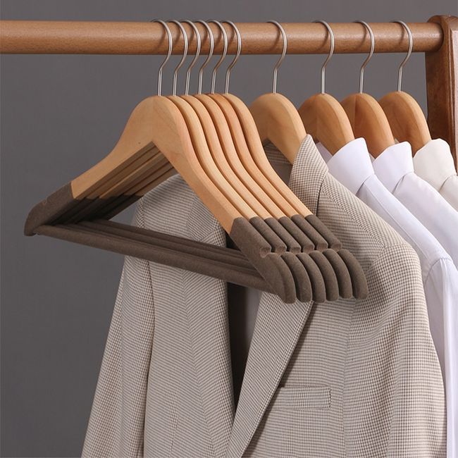 Clothing Velvet Hanger Non-Slip Flocking Multifunctional Clothes