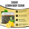 Exfoliating Body Scrub Polish Sugar Cellulite Exfoliator, Stretch Marks Lemon