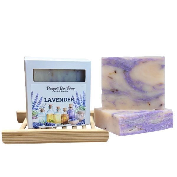 Lavender Handmade Cold Proces Bar Soap, 2 Bar Set