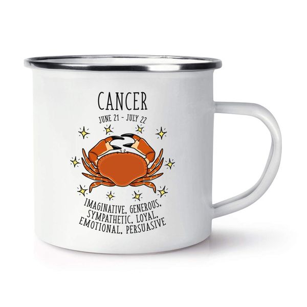 Cancer Horoscope Retro Enamel Mug Cup