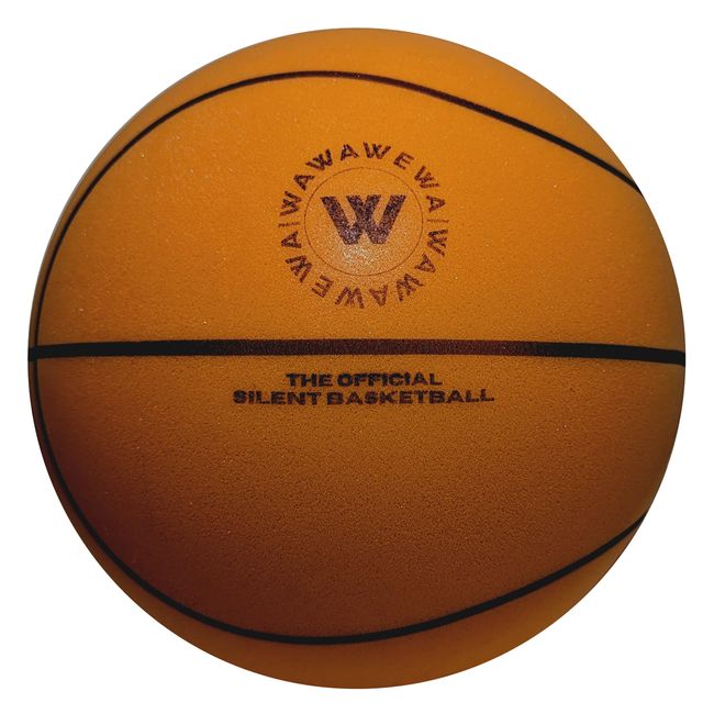 WAWAWEWA The Official Silent Basketball | Size 7 (29.5") ; Airless Foam Basketball for Quiet Dribbling and Indoor Training