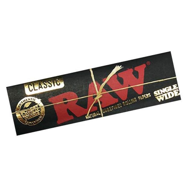 (5 Pack) RAW Classic Black Gold Single (50 Sheets) 5 Pack / [Hand Rolled Tobacco Paper/Additive-Free]