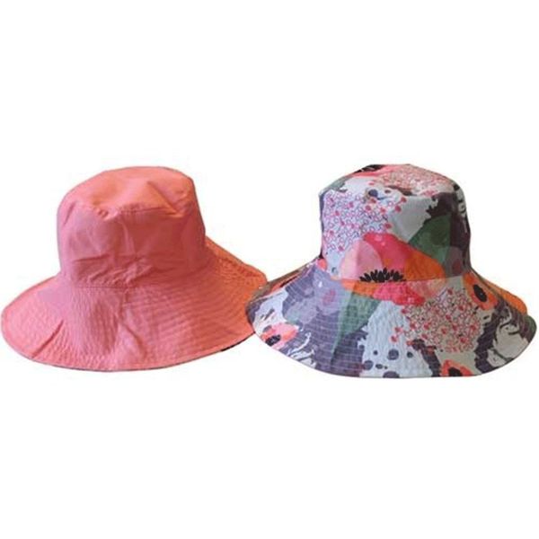 Sun Lily Fashion Flips Reversible Sun Hat with Tote - Womens (Potpourri) by Fashion Flips