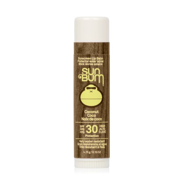 Sun Bum SPF 30 Coconut Sunscreen Lip Balm, Vegan and Cruelty Free Broad Spectrum UVA/UVB Lip Care, Made with Aloe and Vitamin E for Moisturised Lips, 4.25g