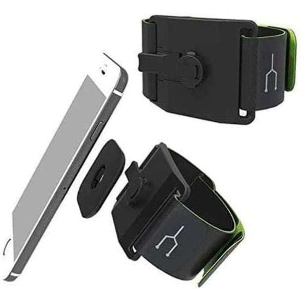 Navitech Black/Silver Neoprene Water Resistant Sports Gym, Jogging/Running Armband Case with Compatible With The Larger MP3 Players Such As: Techniched Super Slim 1st, 2nd, 3rd, 4th, 5th Generation