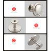 homdiy 10 Pack Brushed Nickel Cabinet Knobs Round Silver Kitchen Knobs for Cabinets, Dresser Drawer Pulls, Zinc Alloy
