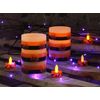 Flameless LED Halloween Wax Candles 2 Pack 5 Inch - Dim Bright Switch