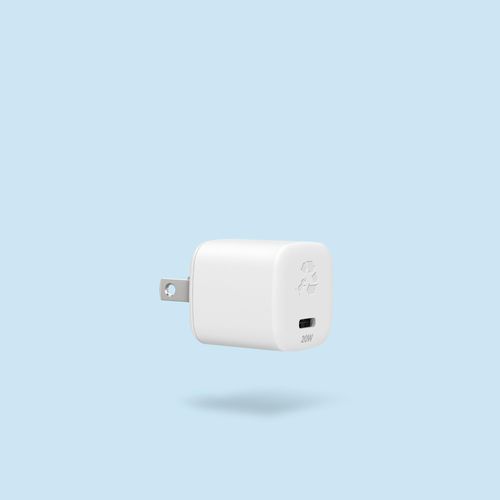 Nimble Wally SubNano 20W USB-C Wall Charger, PPS, PD & QC 4.0 Fast Charging for iPhone, iPad, Android and More, Made from Recycled Plastic (Cable Not Included)
