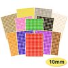 2,880 x Black Sticky Dots - 10mm 1cm - Round Colour Coding Dot Stickers - 15 Sheets