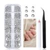 Rhinestone Nail Stone Nail Parts Stone (Silver/Round)