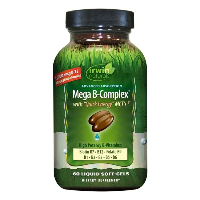 Irwin Naturals - Advanced Absorption Mega B-Complex, 60 Liquid Gels