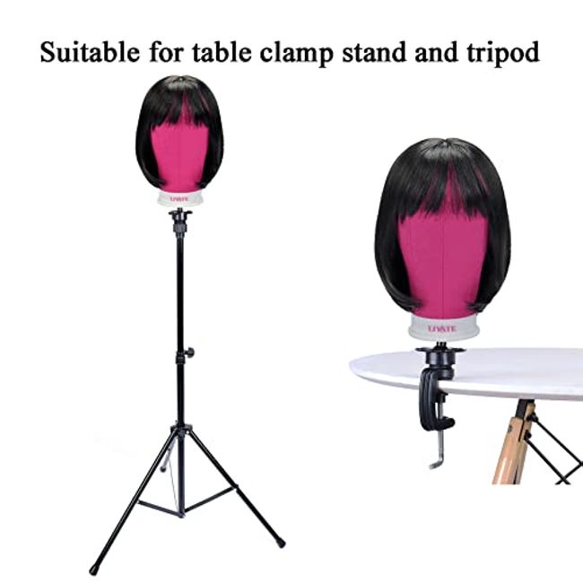 Wig Stand Tripod with Head,23 Inch Red Wig Head Stand with