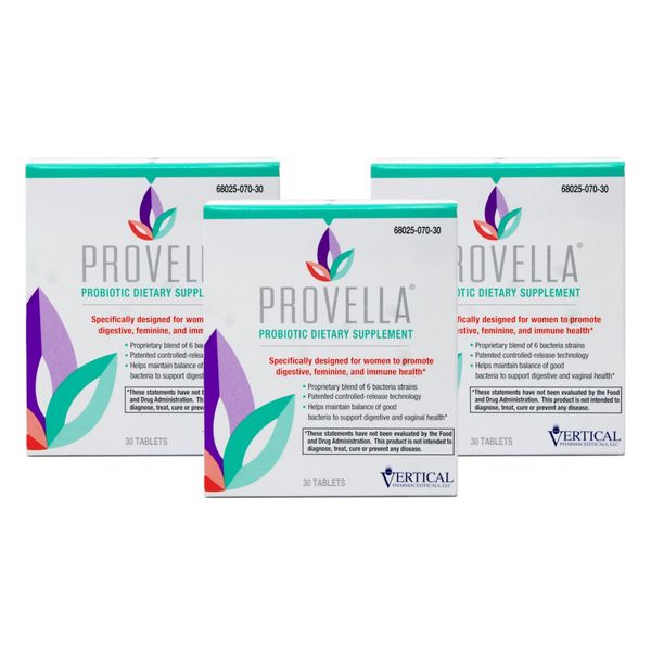 Provella Women's Probiotic Dietary Supplement Tablets, 30 Count - 3 Pack