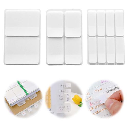 PAVIKE Sticky Notes (280 Sheets), Index, Post-it, Film, Sticky Notes, Index, Sticky Tab, Sticky Note Page Markers, Headings, Transparent, Slim, Writable, Office Supplies, Funny, Stationery, Convenient