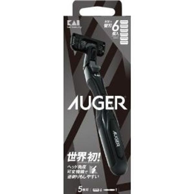 [KAI] AUGER combo pack holder with 6 replacement blades, 1 piece [Cosmetics]