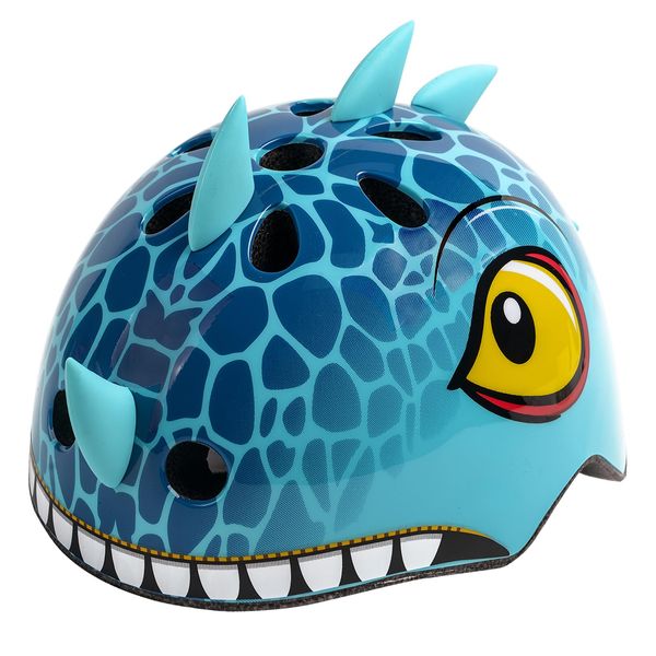 Kids Toddler Bike Helmet with Dinosaur 3D Design, Adjustable Lightweight for Child Infant Baby, Multi-Sports Helmet for Bicycle Scooter Skateboard, 2 Sizes for Age 1-3-5 Years Boys Girls (Blue S)