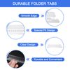 sourcing map Hanging File Folder Tabs, 4 Inch Insertable Tabs and Inserts Plastic Clear File Organizer Labels Filing for Folder Quick Identification, Clear, 100 Pcs