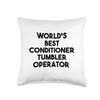 World's Best Conditioner Tumbler Operator Throw Pillow