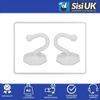 2x White Self Adhesive Tie Backs Hooks Stick On Rust Proof Drape Tassel Holders Window Drape Hold Back Pack of 2