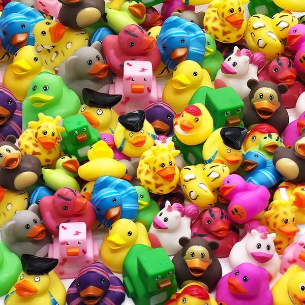 ArtCreativity Assorted Rubber Ducks Jeep Ducking (12 Pack) - Rubber Duckies for Kids, Bathtub Pool Toys in 17 Different Designs, Fun Carnival & Birthday Party Favors for Boys & Girls - Ducks for Jeeps