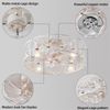 Low Profile Caged Ceiling Fan with Light Remote Timer Flush Mount for Bedroom