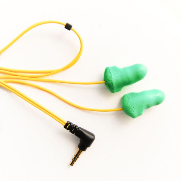 PLUGFONES Y/G Foam NOISE CANCELLATION EARBUDS EARPLUGS HEADPHONES EAR PROTECTION