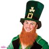 4 x St Patricks Top Hats With Beard - Adult Accessory Set