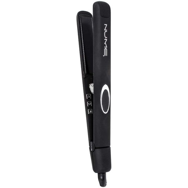 NuMe Megastar Hair Straightener Tourmaline Flat Iron–1 Inch Floating Plates with Negative Ion Booster, Infrared Light Strip, Ideal for All Hair Types – Ultra-Smooth and Shiny Results.