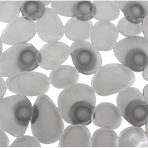 Splash Home Rocks Bathtub Mat Non-Slip, Extra-Long Shower Mat with 167 Suction Cups Bath Mat for Tub, 36 L x 17 W Inches PVC - Grey