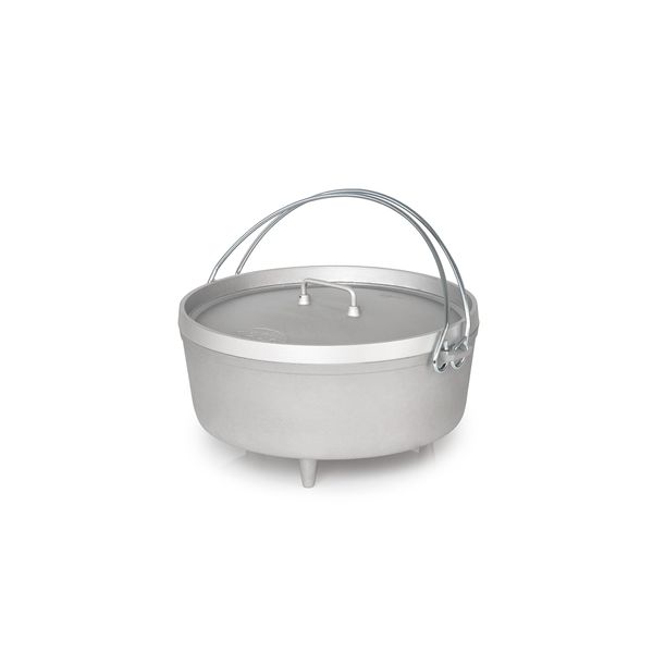 GSI Outdoors Aluminum 12' Dutch Oven | Dutch Oven with Fixed Legs for Camping, Cabin and Home Kitchen