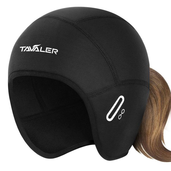 TAVALER Fahrradmütze Damen, Fahrrad Mütze Winter Damen, Helmmütze Fahrrad Thermal, Winddicht, Mütze Fahrradhelm für Radfahren Laufen Outdoor (52-60)
