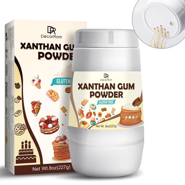 Xanthan Gum Powder 227g - Pure Xanthan Gum Thickener for Baking and Cooking - Gluten Free & Keto Friendly - Natural Vegan Xanthan Gum Thickening Agent for Cake, Ice Cream, Sauces, Soups, Yogurt, Candy