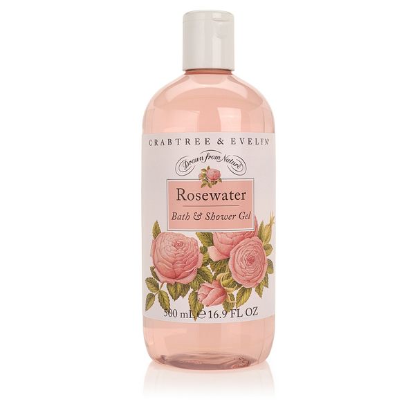 Crabtree & Evelyn Bath and Shower Gel, Rosewater, 16.9 Fl Oz