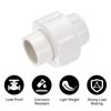 uxcell 6 Pcs 1/2" Union PVC Coupling Pipe Fitting (Socket x Socket) PVC Slip Union Coupling Adapter Schedule 40, EPDM O-Ring, White