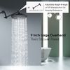 BRIGHT SHOWERS Rain Shower Head, 9 Inch High Pressure Waterfall Showerhead with Adjustable Angle and Anti-clogging Silicone Nozzles, Luxury Bathroom Overhead Shower, Oil-Rubbed Bronze