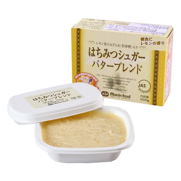 Marine Food Co., Ltd. Honey Sugar Butter Blend, 5.6 oz (160 g), Refrigerated Flavored Fat Spread, Margarine, Honey, Coarse, Coarse, Toast