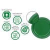 Exquisite Plastic Dessert/Salad Plates - Solid Color Disposable Plates - 100 Count (9 Inch., Emerald Green)