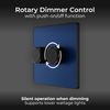 BG Electrical Intelligent Double Wall Dimmer Switch, 2 Way, Screwless Front Plate, Evolve, Matt Blue, 200W, PCDDB82B