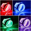 Bluetooth Remote Control RGB LED Demon Eye Halo Ring: Headlight Projector Lens