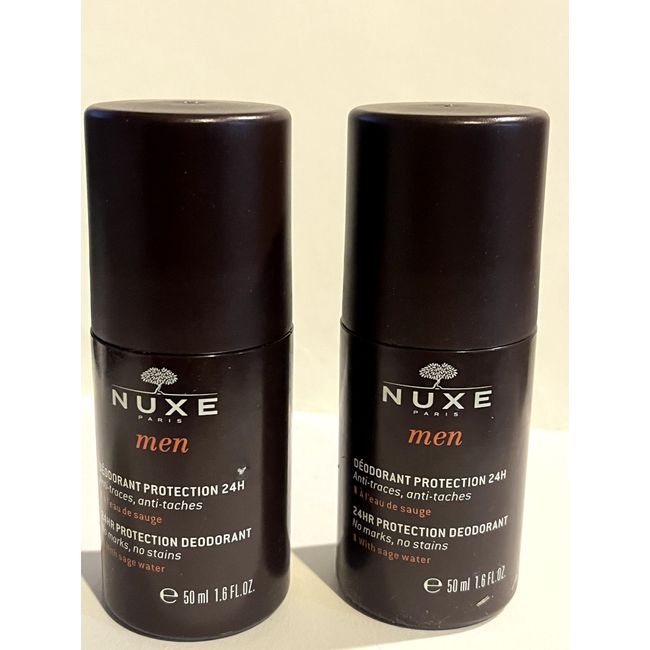 New Nuxe Men 24hr Protection Deodorant Roll-On 2x50ml