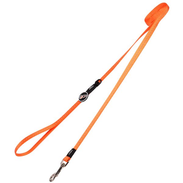 Reflective Dog Leash for Small Dogs, 3/8" wide, 6' long, Orange